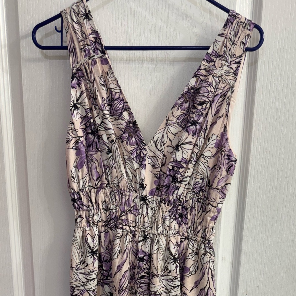 Express Floral Purple and White Women's Dress